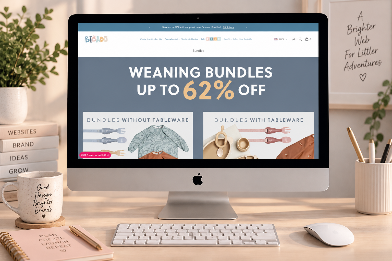 E-commerce website design for Bibado