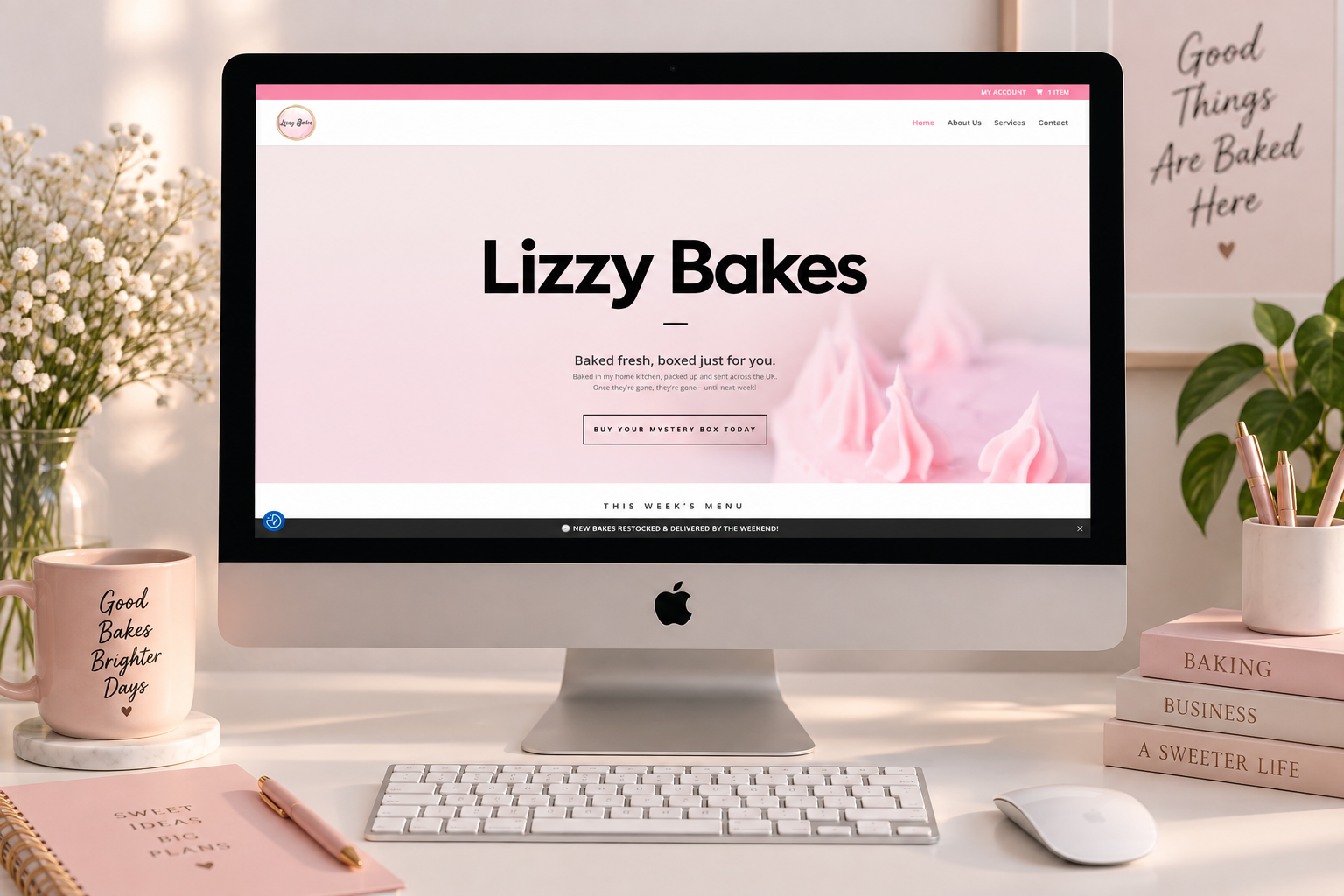 Website design for Lizzy Bakes