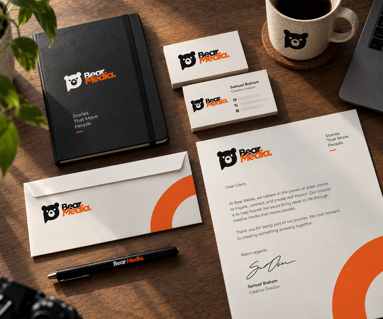 Bear Media brand identity design